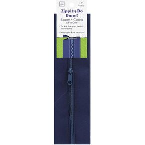 Zippity Do Done 18" Navy zipper with pull