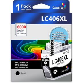 LC406XL Compatible Ink Cartridges Replacement for Brother LC406 LC406XL to use with Brother MFC-J4535DW MFC-J4345DW MFC-J4335DW MFC-J5855DW MFC-J5955DW MFC-J6555DW Printer (4 Color)