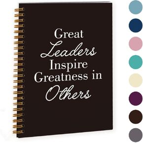Leadership Gifts Notebook Journal, Office Meeting Notebook for Work, Thank You Appreciation Gift for Leader Manager Boss Mentor, Office Supplies Leader Gifts, Hardcover Spiral Notebook 5.5 x 8.3