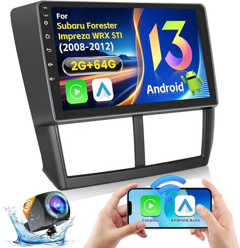 [8-Core 4+64G] ستيريو سيارة Ohradio Android 13 لسيارة Subaru Forester Impreza WRX STI 2008-2012، راديو CarPlay اللاسلكي Android Auto، شاشة لمس 9 بوصات راديو السيارة GPS Mirror Link WiFi كاميرا احتياطية BT FM RDS in Saudi Arabia