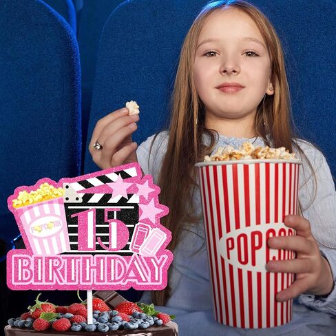 فيلم ليلة كعكة توبر في سن المراهقة عيد ميلاد سعيد الفشار مسجل فيديو الديكور، حفلة سينما، صبي وفتاة لوازم الديكور حفلة عيد ميلاد، هدايا عيد ميلاد للأطفال. لون القرنفل. ليانجس in Saudi Arabia