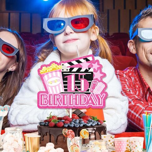 فيلم ليلة كعكة توبر في سن المراهقة عيد ميلاد سعيد الفشار مسجل فيديو الديكور، حفلة سينما، صبي وفتاة لوازم الديكور حفلة عيد ميلاد، هدايا عيد ميلاد للأطفال. لون القرنفل. ليانجس in Saudi Arabia