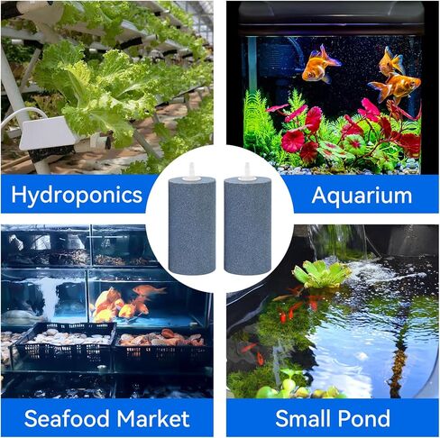 AQUANEAT 4x2 inch Aquarium Air Stones 10pcs, Aerator Diffuser,Air Stones for Aquariums,Fish Tanks,Pond and Hydroponics in Saudi Arabia