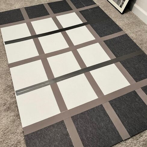 شريط منسوج من القطن مقاس 5.08 سم مع لاصق يذوب ساخن لإصلاح سجاد السجاد DIY وخياطة الخياطة بطول 10 ياردات (رمادي مع لاصق) in Kuwait