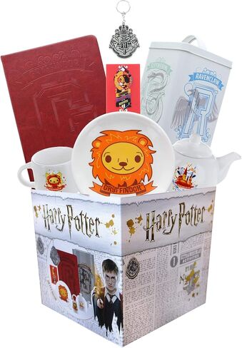 Harry Potter Gryffindor House LookSee Box | Contains 7 Official Harry Potter Themed Gifts Including Gryffindor Journals, Magnets, & More | Square Gift Box Measures 7.75 Inches in Saudi Arabia