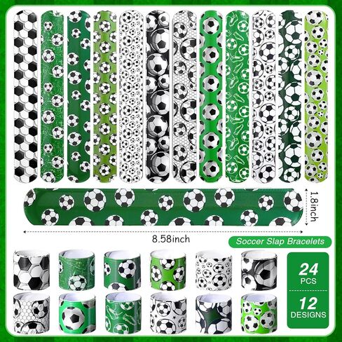 Aoriher 194 Pcs Soccer Party Favor Bulk Sport Birthday Party Gift Soccer Goodie Bag Filler Mini Soccer Ball Toy Silicone Bracelet Soccer Tattoo Sticker Soccer Slap Bracelet Keychain Button Pin in Saudi Arabia