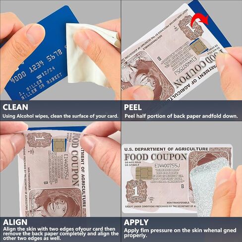 Debit Card Sticker, 10 Pack Funny Credit Card Skin - Food Stamp Design- Creative Card Cover Sticker-Trendy Credit Card Skin - Stylish Protection for Your Cards in Saudi Arabia