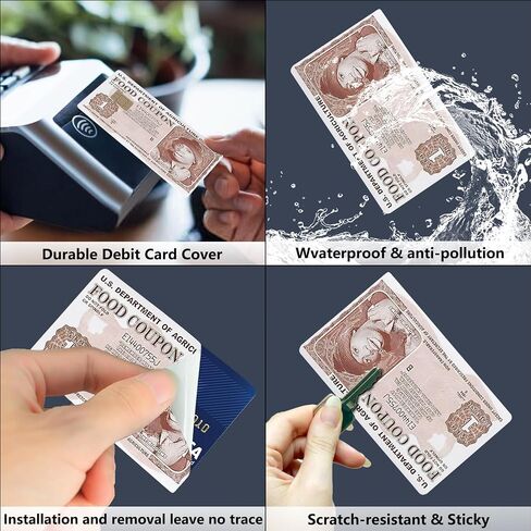 Debit Card Sticker, 10 Pack Funny Credit Card Skin - Food Stamp Design- Creative Card Cover Sticker-Trendy Credit Card Skin - Stylish Protection for Your Cards in Saudi Arabia