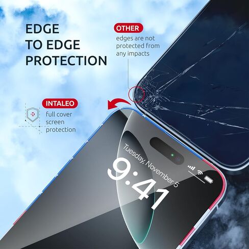 واقي شاشة لهاتف iPhone 15 Pro Max - عبوتان (علم الولايات المتحدة الأمريكية وأسود) - زجاج مقوى لهاتف iPhone 15 Pro Max صلابة 9H - سهل التركيب، طلاء مقاوم للزيوت in Kuwait
