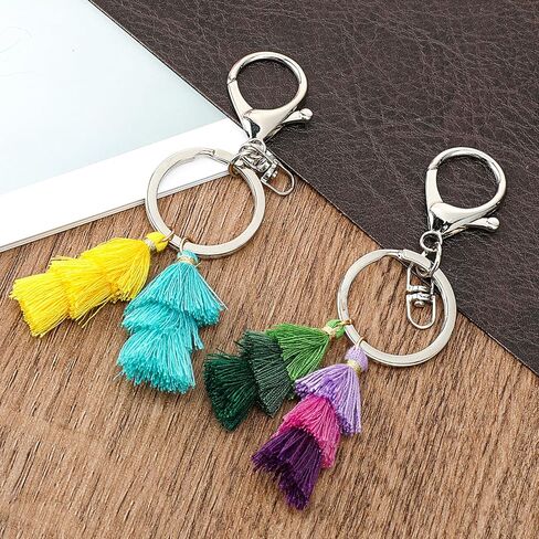 20 Pcs Lobster Claw Clasps Hook with Flat Split Keychain Ring Lobster Claw Clasps for Keychains and Swivel Clip Little Lobster Clasp for Jewelry Making (4 Colors) in Saudi Arabia