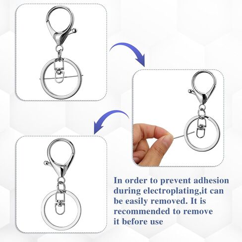 20 Pcs Lobster Claw Clasps Hook with Flat Split Keychain Ring Lobster Claw Clasps for Keychains and Swivel Clip Little Lobster Clasp for Jewelry Making (4 Colors) in Saudi Arabia