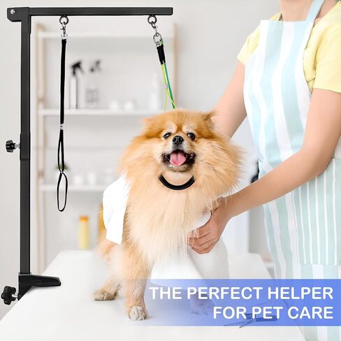 Dog Grooming Table Arm - 37" Dog Grooming Table Arm Dog Grooming Stand with Loop Noose Foldable Dog Grooming Harness for Small Medium Dogs in Kuwait