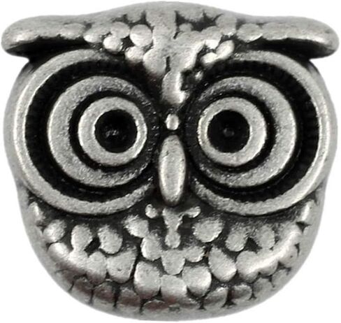 Bezelry 12 Pieces Cute Owl Antique Brass Color Metal Shank Buttons 15mm (Antique Brass) in Saudi Arabia