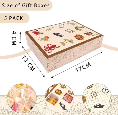 5 قطعة خريطة الكنز هدية أعمى Boxex 5.2x6.8x1.6 بوصة صناديق هدايا للأطفال لتغليف الهدايا السمة المميزة in Saudi Arabia
