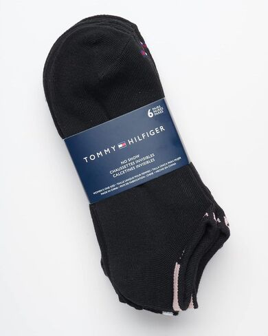 Tommy Hilfiger Women's 6 Pack Iconic Repeat Flag Logo Liner Socks in Kuwait