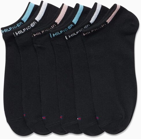 Tommy Hilfiger Women's 6 Pack Iconic Repeat Flag Logo Liner Socks in Kuwait