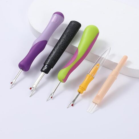 8Pcs Sewing Seam Ripper Tool Set with Brush Wire Remover, Sewing Stitch Remover Tool for Ergonomic Handle Sewing Accessory, Stitch Rippers for Sewing Crafting, Sewing, Knitting, Crocheting in Saudi Arabia