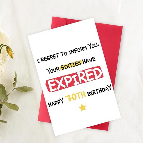 OJsensai Cool 60th Birthday Card for Women Men, Funny 60 Years Old Bday Gifts for Friends Bestie, Happy Gifts Ideas for 60 Birthday Mom Dad in Kuwait
