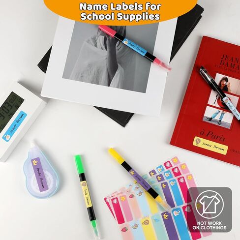 Waterproof Removable Labels Name Stickers - 360Pcs Handwrite Labels for Water Bottles,Kids School Supplies,Camp Gears Daycare and Storage Bins in Kuwait