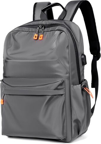 Travel Laptop Backpack with USB Charging Port, WaterProof Nylon Bag with Luggage Strap,Personal Item Backpack for Men Women,Black in Saudi Arabia