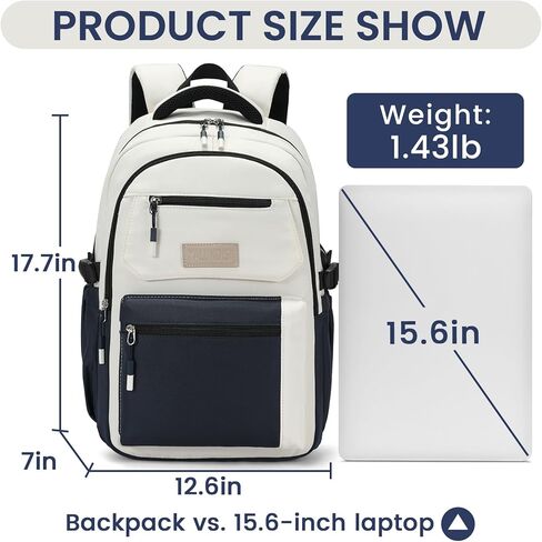 YALUNDISI Laptop Backpack 15.6 Inch Business and Travel Daypack with USB Port Water Resistant, Casual Work Bag in Saudi Arabia