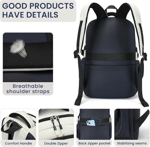YALUNDISI Laptop Backpack 15.6 Inch Business and Travel Daypack with USB Port Water Resistant, Casual Work Bag in Saudi Arabia