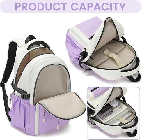 حقيبة ظهر YALUNDISI للكمبيوتر المحمول مقاس 15.6 بوصة للعمل والسفر مع منفذ USB مقاومة للماء، حقيبة عمل كاجوال in Kuwait