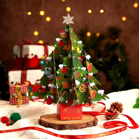 Christmas Tree Card With Light And Music - Merry Christmas Song, 3D Christmas Greeting Card with Note Card & Envelope For Wmomen, Wife, Mom, Grandma, Daughter, Sister, Girlfriend, Husband, Grandparent, Grandfather in Saudi Arabia