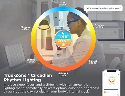 مصباح مكتبي ذكي من BLACK+DECKER Verve Designer، يعمل مع وضع Alexa Auto-Circadian، LED أبيض حقيقي + 16 مليون لون RGB، شاحن لاسلكي Qi، أسود/رمادي، معتمد للبشر in Kuwait