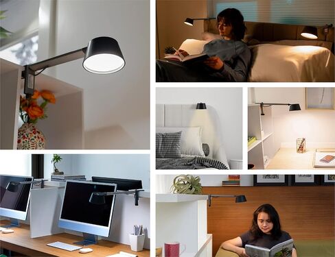 مصباح مكتبي ذكي من BLACK+DECKER Verve Designer، يعمل مع وضع Alexa Auto-Circadian، LED أبيض حقيقي + 16 مليون لون RGB، شاحن لاسلكي Qi، أسود/رمادي، معتمد للبشر in Kuwait