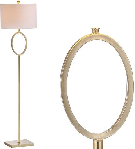 JONATHAN Y JYL1089A April 61" Metal LED Floor Lamp, Modern, Contemporary, Glam, Traditional, Office, Living Room, Family Room, Dining Room, Bedroom, Hallway, Foyer, Brass in Saudi Arabia