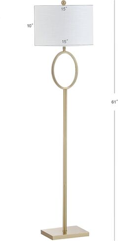JONATHAN Y JYL1089A April 61" Metal LED Floor Lamp, Modern, Contemporary, Glam, Traditional, Office, Living Room, Family Room, Dining Room, Bedroom, Hallway, Foyer, Brass in Saudi Arabia