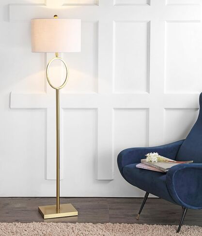 JONATHAN Y JYL1089A April 61" Metal LED Floor Lamp, Modern, Contemporary, Glam, Traditional, Office, Living Room, Family Room, Dining Room, Bedroom, Hallway, Foyer, Brass in Saudi Arabia