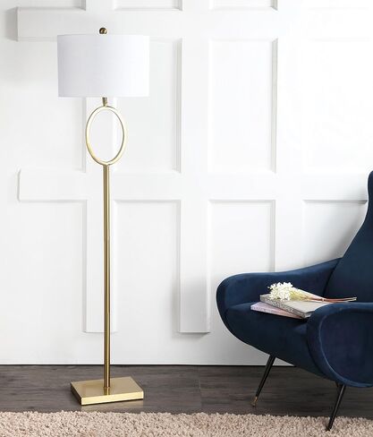 JONATHAN Y JYL1089A April 61" Metal LED Floor Lamp, Modern, Contemporary, Glam, Traditional, Office, Living Room, Family Room, Dining Room, Bedroom, Hallway, Foyer, Brass in Saudi Arabia