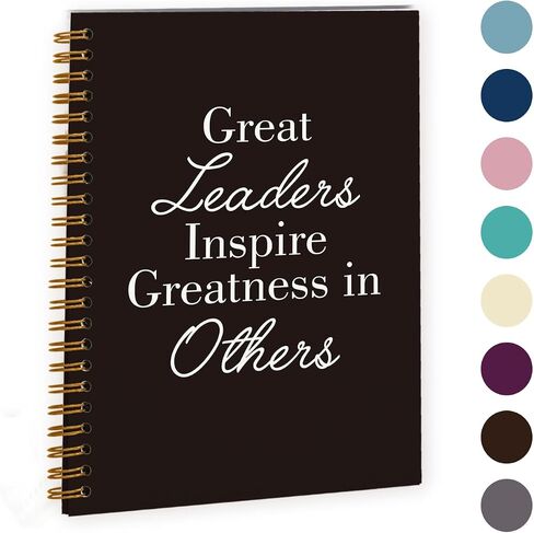 Leadership Gifts Notebook Journal, Office Meeting Notebook for Work, Thank You Appreciation Gift for Leader Manager Boss Mentor, Office Supplies Leader Gifts, Hardcover Spiral Notebook 5.5 x 8.3 in Saudi Arabia