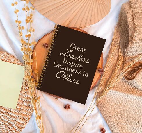 Leadership Gifts Notebook Journal, Office Meeting Notebook for Work, Thank You Appreciation Gift for Leader Manager Boss Mentor, Office Supplies Leader Gifts, Hardcover Spiral Notebook 5.5 x 8.3 in Saudi Arabia
