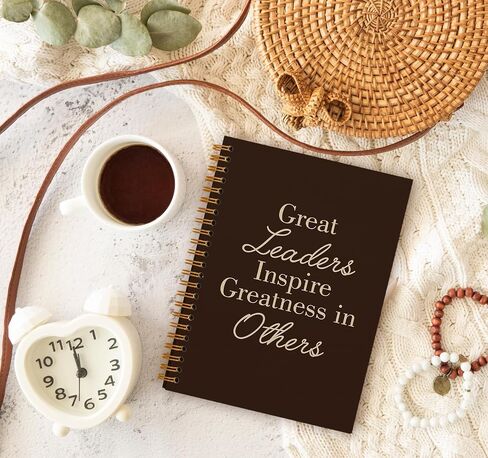 Leadership Gifts Notebook Journal, Office Meeting Notebook for Work, Thank You Appreciation Gift for Leader Manager Boss Mentor, Office Supplies Leader Gifts, Hardcover Spiral Notebook 5.5 x 8.3 in Saudi Arabia