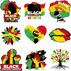 45 Pcs Black History Month Cutouts for Bulletin Board Decoration African American Worthwhile Commemoration Inspirational Celebration Party Kente Borders Kente Classroom Decor