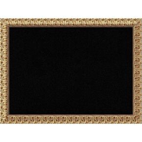 Amanti Art Black Cork Board for Wall, 19x27 Vision Board with Gold Wood Frame, Medium Corkboard Office Decor for Home Organization, Traditional Corkboard Pinboard to Display Items for Home