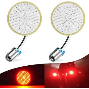 LivTee إشارات الانعطاف الأمامية الساطعة للغاية ولوحة أضواء LED للتشغيل مع قاعدة 1157 متوافقة مع Harley Dyna Street Glide Road King، أبيض/كهرماني