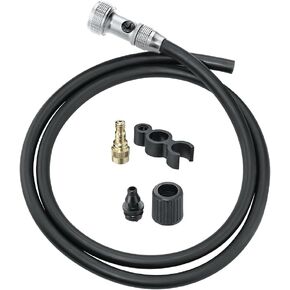 Topeak Floor Pump Smarthead DX Upgrade Kit with Full Metal Head Hose , Black