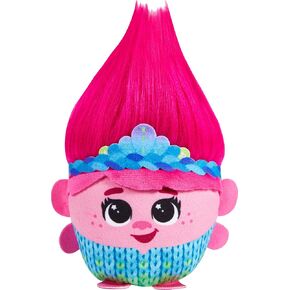 Mattel ​DreamWorks Trolls Band Together Hairmony Mixers Queen Poppy Plush Toy with Sound, 6-inch Soft Doll Inspired by the Movie, Interactive Harmonizing​
