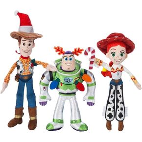 Disney Store Official Toy Story Christmas Stuffed Animals Set - Plush Toys of Jessie, Buzz Lightyear & Woody - Holiday Plush Trio with Festive Details - Perfect Toy Story Set for The Holidays in Kuwait