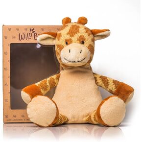 WILD BABY Fox Stuffed Animals, Warmie for Kids, 12 Inch, Microwavable, Heatable Clay Beads, Squishmallow Plush Pal with Dried Lavender Aromatherapy, Soft & Cuddly, Kids Gifts Box Ready