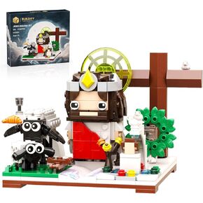 Jesus Building Block Sets, Little Jesus Christ Toy Figures Christianity Decor, Easter Christmas Christian Gifts for Women Men Kids Age 6+.(351PCS)