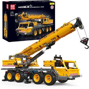 Mould King 17058 Crane Building Blocks Kit, 997 Pieces Crane Truck Model to Build, DIY Constration Toy Collectibles/Exhibition for Adult/Kids
