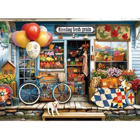 300 Piece Puzzles for Adults Dog Fruit Balloon Puzzle 300 Pieces Jigsaw Puzzles for Adult Kids Elderly Puzzles Game Adult Puzzles Family Challenging Game Home Decor Gift Toy 20.5x15IN