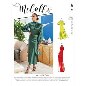 McCall's M8141F5 Misses' High-Neck Dress Sewing Patterns Kit, Design Code M8141, Sizes 16-24