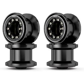 TREAL TRX4MT Beadlock Wheels(4P) Aluminum Upgrades for 1/18 TRX-4MT F-150 K10(Silver-Black) in Kuwait