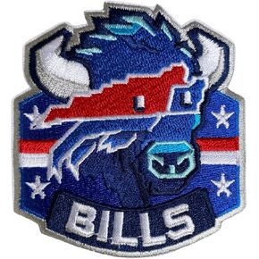 Generic Chaba9 Buffalo Patch Embroidery Iron On Sew On American Football Fan Favorite Team, 2.75x3 inches, Blue